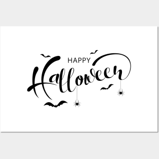 Happy Halloween text Posters and Art